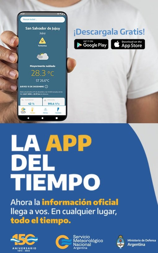 Servicio Meteorólogico Nacional lanza su app en Android e Ios