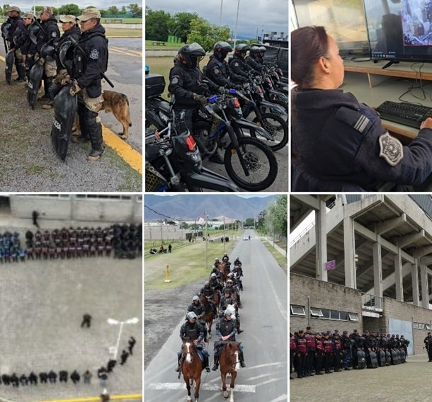 Operativo de seguridad en el estadio