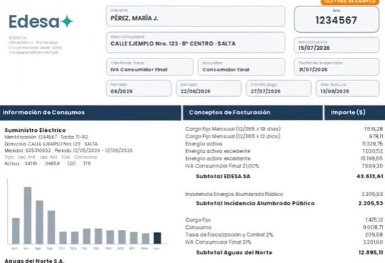 Factura de EDESA